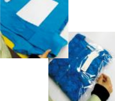製品のたたみから包装